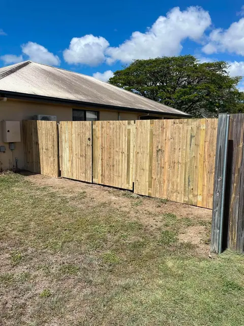 New gates: New timber side gate and fence panel